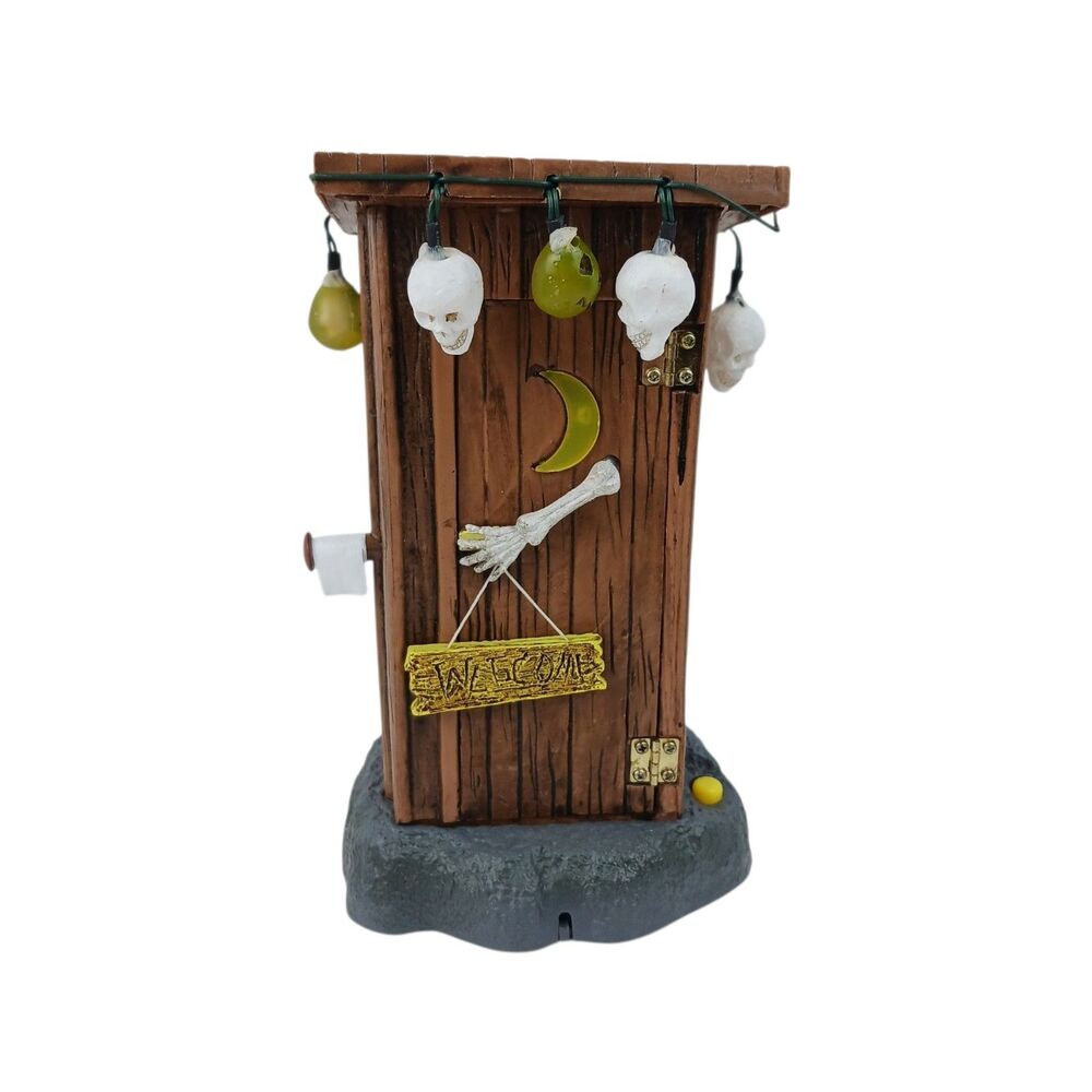 Gemmy Animated Outhouse Motion Sensor Halloween Figure Skeleton Lights Up Sound